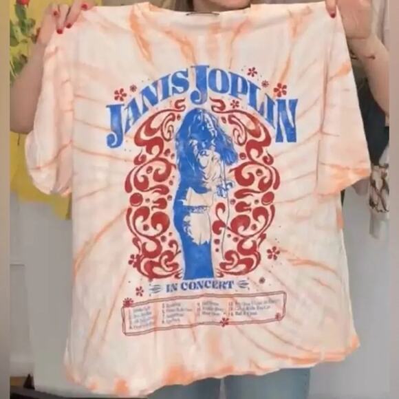 DAYDREAMER Janis Joplin in Concert One Size Tee w/ Sun Burst Tie Dye New w/o Tag - Picture 9 of 9